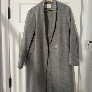 Babaton Gray Trench Coat Small
